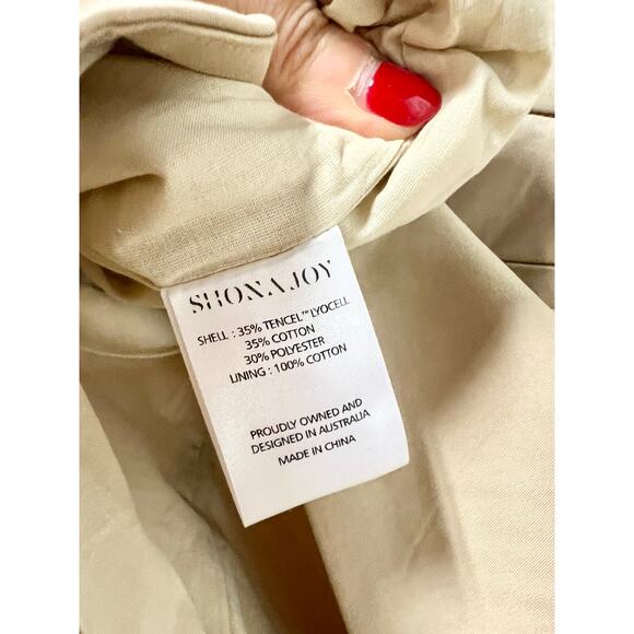 Shona Joy Sabato Cotton Blend Low Rise Micro Mini Skirt Khaki Beige Women's US 2 - Picture 5 of 5